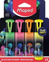 maped Deepsea Paradise Textmarker farbsortiert, 4 St.