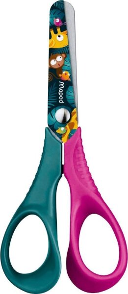 maped Kinderschere JUNGLE fever petrol/pink 12,0 cm