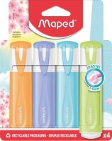 maped Fluo Peps pastell Textmarker farbsortiert, 4 St.