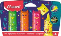 maped PIXEL PARTY Mini Textmarker farbsortiert, 4 St.