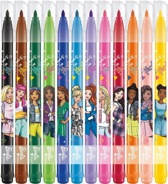 maped Barbie Filzstifte farbsortiert, 12 St.