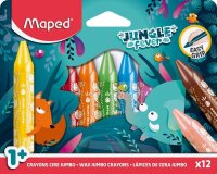 maped JUNGLE fever Jumbo Wachsmalstifte farbsortiert, 12 St.