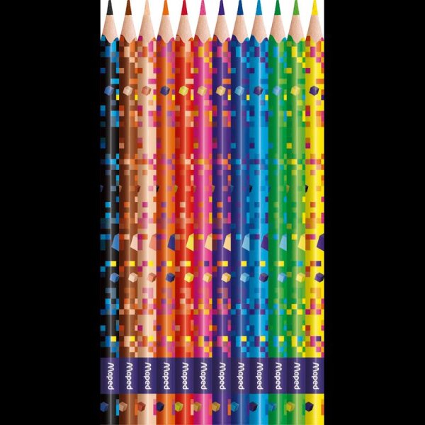 maped PIXEL PARTY Buntstifte farbsortiert, 12 St.  ( 862204 )