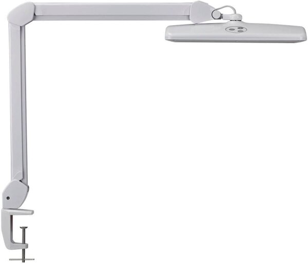 MAUL MAULintro LED Schreibtischlampe weiß 11 W mit Tischklemme