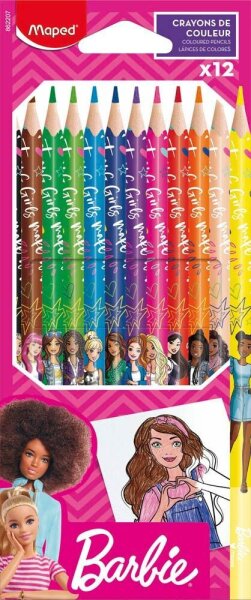 maped Barbie Buntstifte farbsortiert, 12 St.
