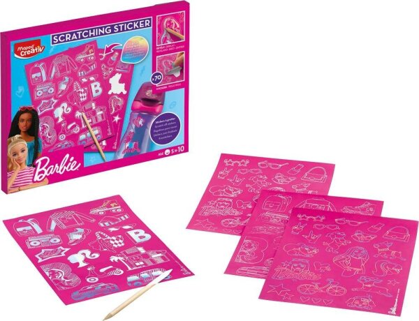 maped Kratzbild Barbie mehrfarbig