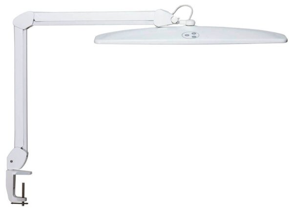 MAUL MAULexplore LED Schreibtischlampe weiß 19 W mit Tischklemme