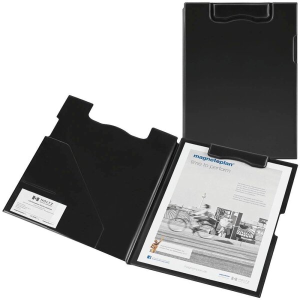 magnetoplan Klemmbrettmappe 1131612 DIN A4 schwarz Kunststoff, 1 St.