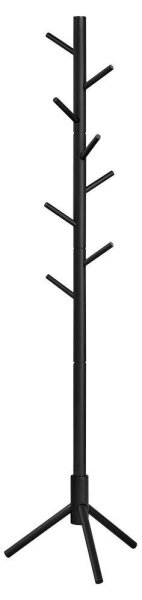 VASAGLE Kleiderständer schwarz Holz 8 Haken 47,0 x 175,0 cm, 1 St.