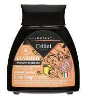 Cellini INSTANT-ESPRESSO Instantkaffee, Arabica- und Robustabohnen kräftig, 100 g
