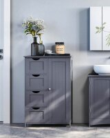 VASAGLE Badschrank LHC41GY dunkelgrau 55,0 x 28,5 x 82,0 cm