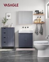 VASAGLE Badschrank LHC41GY dunkelgrau 55,0 x 28,5 x 82,0 cm