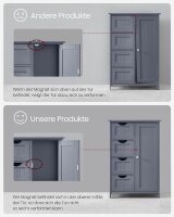 VASAGLE Badschrank LHC41GY dunkelgrau 55,0 x 28,5 x 82,0 cm