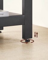 VASAGLE Schreibtisch greige L-Form, 8-Fuß-Gestell schwarz 88,0 / 138,0 x 49,0 cm