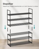 SONGMICS Schuhregal schwarz 92,0 x 30,0 x 55,0 cm, 1 St.