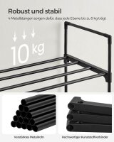 SONGMICS Schuhregal schwarz 92,0 x 30,0 x 55,0 cm, 1 St.