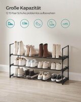SONGMICS Schuhregal schwarz 92,0 x 30,0 x 55,0 cm, 1 St.