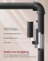 VASAGLE Rollgarderobe braun Metall 2 Haken 104,5 x 162,0 cm, 1 St.