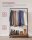 VASAGLE Rollgarderobe braun Metall 2 Haken 104,5 x 162,0 cm, 1 St.