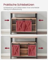 VASAGLE Sideboard, LSC092B02 grau 100,0 x 33,0 x 80,0 cm, 1 St.