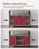VASAGLE Sideboard, LSC092B02 grau 100,0 x 33,0 x 80,0 cm, 1 St.