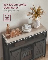 VASAGLE Sideboard, LSC092B02 grau 100,0 x 33,0 x 80,0 cm, 1 St.