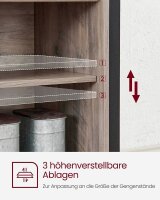VASAGLE Sideboard, LSC092B02 grau 100,0 x 33,0 x 80,0 cm, 1 St.