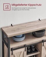 VASAGLE Sideboard, LSC092B02 grau 100,0 x 33,0 x 80,0 cm, 1 St.