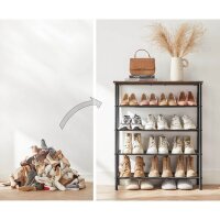 VASAGLE Schuhregal braun, schwarz 75,0 x 30,0 x 91,0 cm, 1 St.