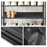 VASAGLE Schuhregal braun, schwarz 75,0 x 30,0 x 91,0 cm, 1 St.