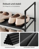 SONGMICS Schuhregal schwarz 33,0 x 33,0 x 173,0 cm, 1 St.