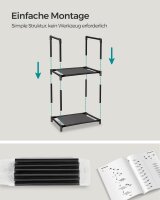 SONGMICS Schuhregal schwarz 33,0 x 33,0 x 173,0 cm, 1 St.
