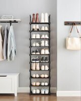 SONGMICS Schuhregal schwarz 45,0 x 30,0 x 174,0 cm, 1 St.