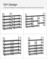 SONGMICS Schuhregal schwarz 45,0 x 30,0 x 174,0 cm, 1 St.