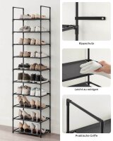 SONGMICS Schuhregal schwarz 45,0 x 28,0 x 173,0 cm, 1 St.