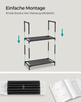 SONGMICS Schuhregal schwarz 45,0 x 28,0 x 173,0 cm, 1 St.