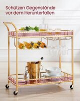 VASAGLE Servierwagen gold 86,0 x 38,0 x 90,0 cm