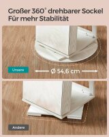 SONGMICS Schmuckschrank weiß 3 Fachböden mit Beleuchtung