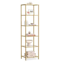VASAGLE Bücherregal gold 40,0 x 30,0 x 177,3 cm, 1 St.