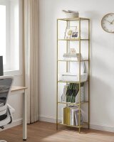 VASAGLE Bücherregal gold 40,0 x 30,0 x 177,3 cm, 1 St.