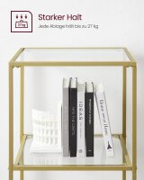 VASAGLE Bücherregal gold 40,0 x 30,0 x 177,3 cm, 1 St.