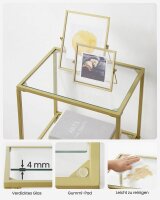 VASAGLE Bücherregal gold 40,0 x 30,0 x 177,3 cm, 1 St.