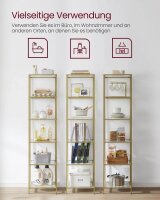 VASAGLE Bücherregal gold 40,0 x 30,0 x 177,3 cm, 1 St.