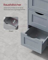 VASAGLE Badschrank grau 55,0 x 28,5 x 82,0 cm