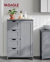 VASAGLE Badschrank grau 55,0 x 28,5 x 82,0 cm