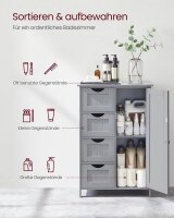 VASAGLE Badschrank grau 55,0 x 28,5 x 82,0 cm