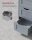 VASAGLE Badschrank grau 55,0 x 28,5 x 82,0 cm