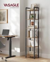 VASAGLE Bücherregal walnuss, schwarz 40,0 x 30,0 x 187,5 cm, 1 St.