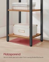 VASAGLE Bücherregal walnuss, schwarz 40,0 x 30,0 x 187,5 cm, 1 St.