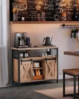 VASAGLE Sideboard, LSC092B50 natur 100,0 x 33,0 x 80,0...